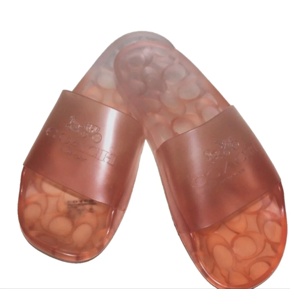 Coach Pink Slide Sandals Size 6B - Picture 4 of 6
